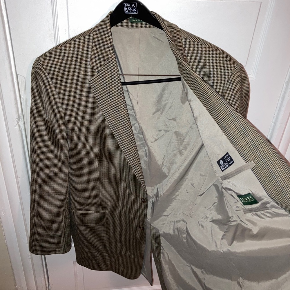 $40 SALE! 🛒 Lauren Ralph Lauren Houndstooth Plaid Blazer - 48L​